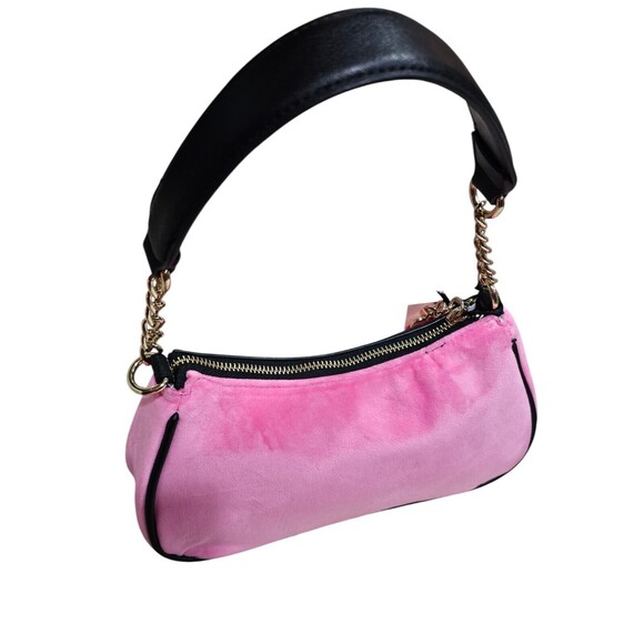 Juicy Couture Juicy Pink Love Velour Heritage Shoulder Bag New - Picture 2 of 16